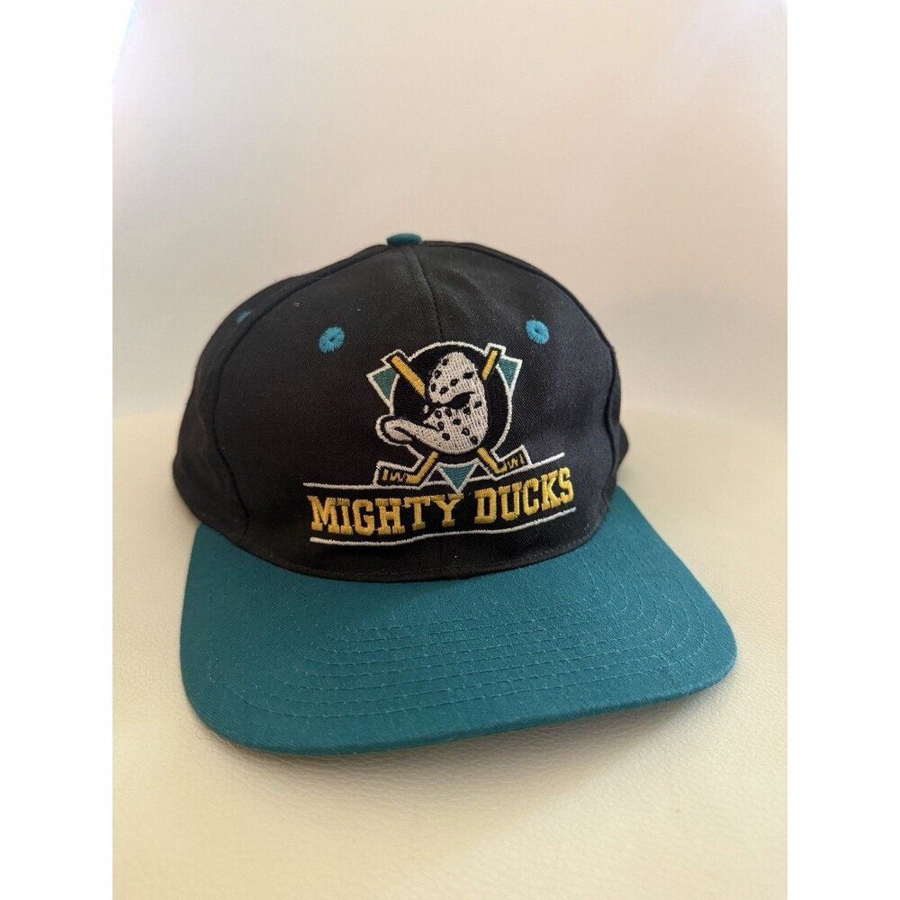 90's Vintage Anaheim Mighty Ducks ANNCO Front Row Baseball Cap NHL Snapback
